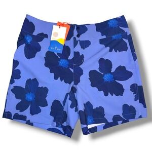 Wild Rye Bluebird Bike Shorts Womens 8 Blue Poppy Floral MTB Cycling Trail NWT